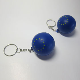Stress smooth ball keyring